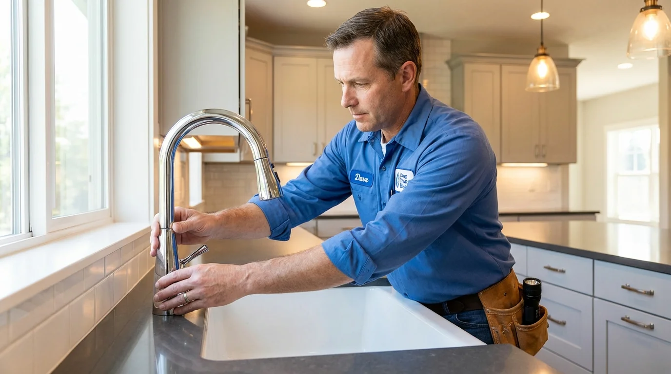Kitchen faucet installation by Johns Plumbing LLC in Lawndale